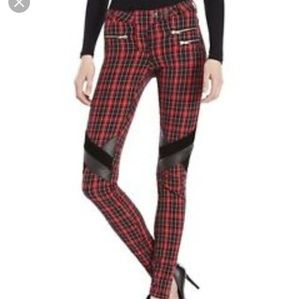 MAISON SCOTCH plaid biker pants size 27